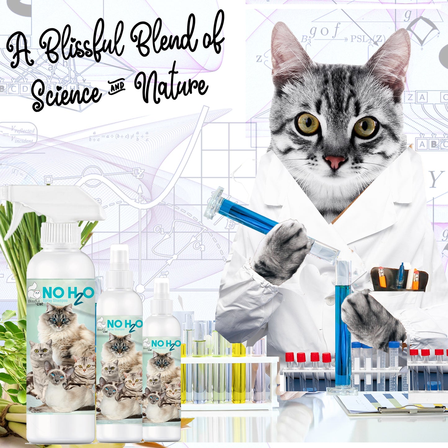 NO H20 Spray Shampoo | The Blissful Cat