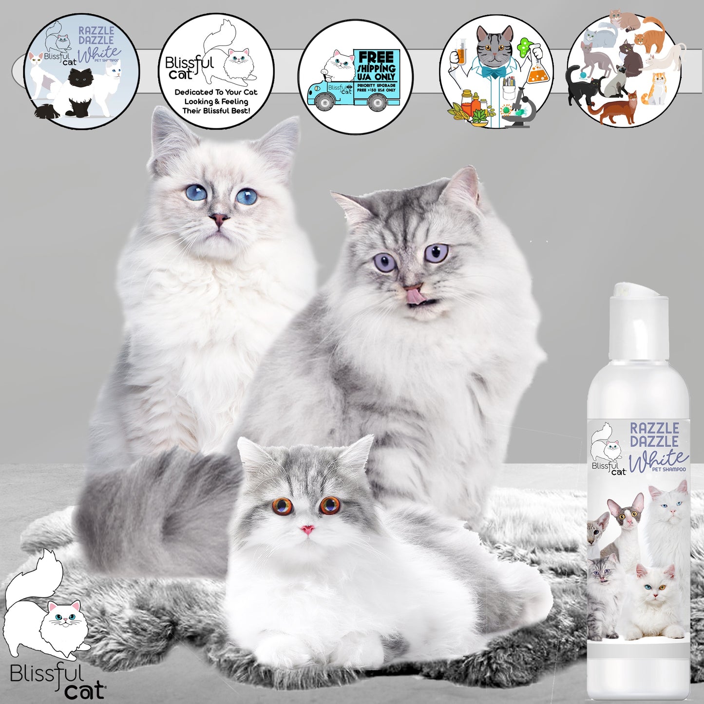 Razzle Dazzle Whitening Cat Shampoo