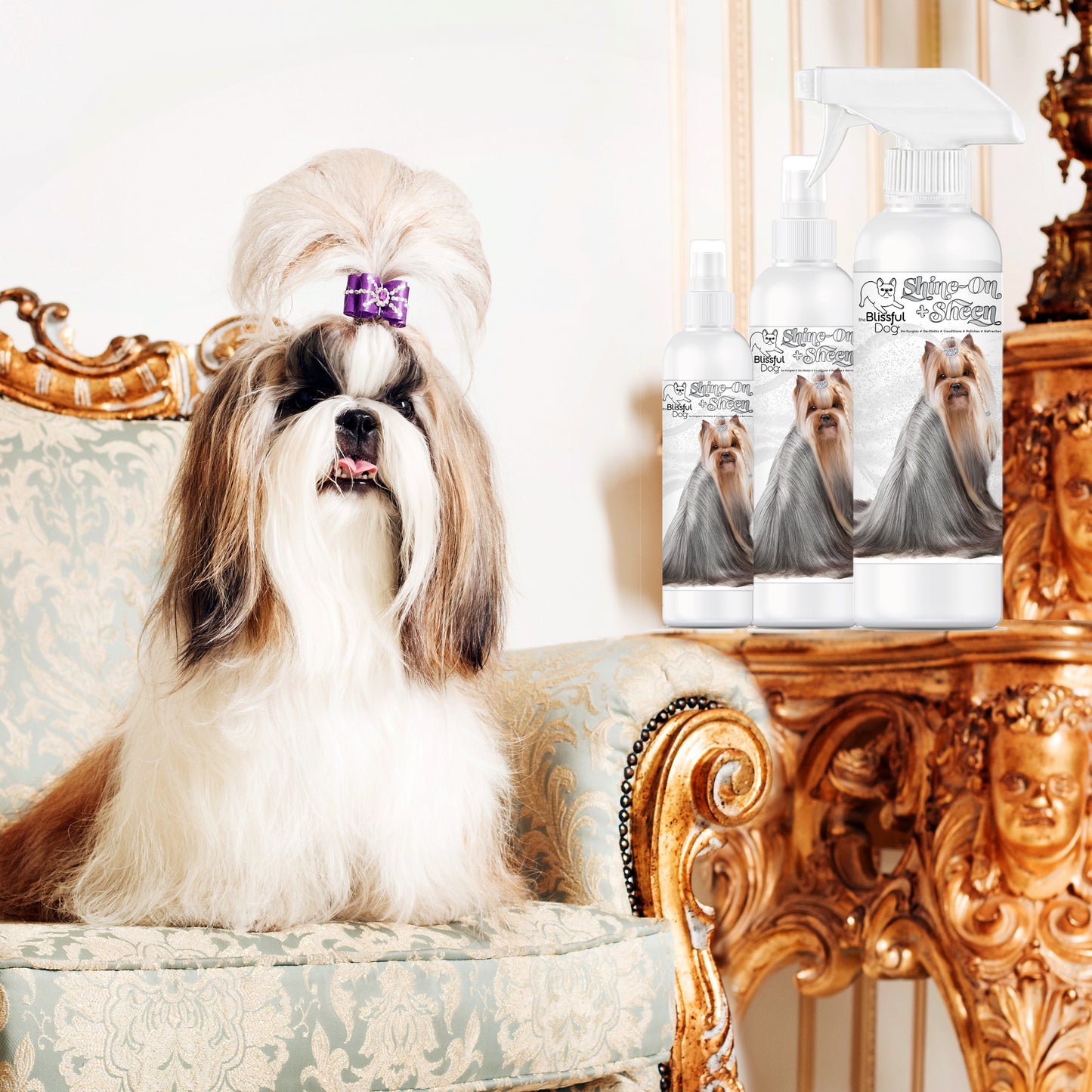 Shine-On+Sheen Dog De-Tangling Coat Spray
