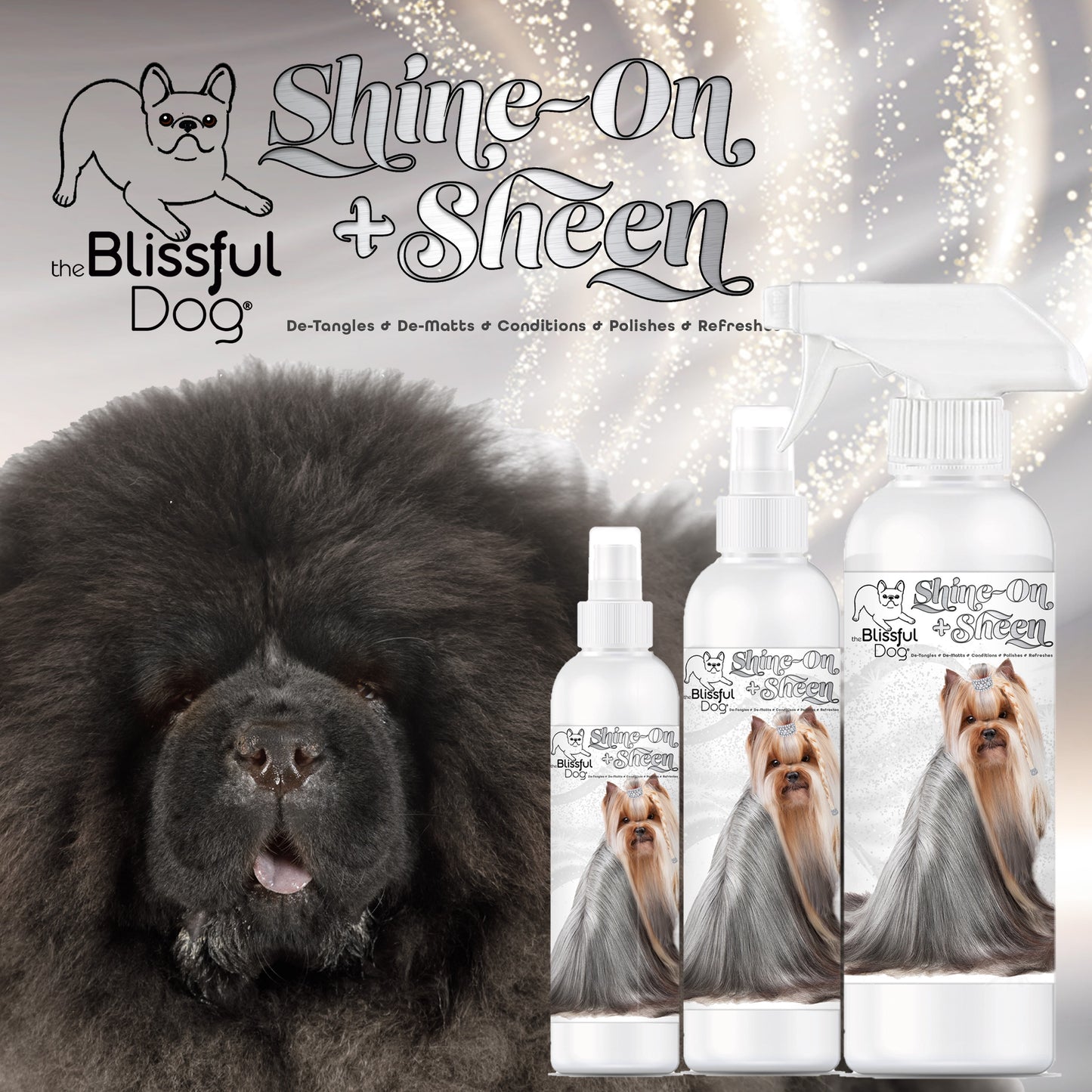 Shine-On+Sheen Dog De-Tangling Coat Spray
