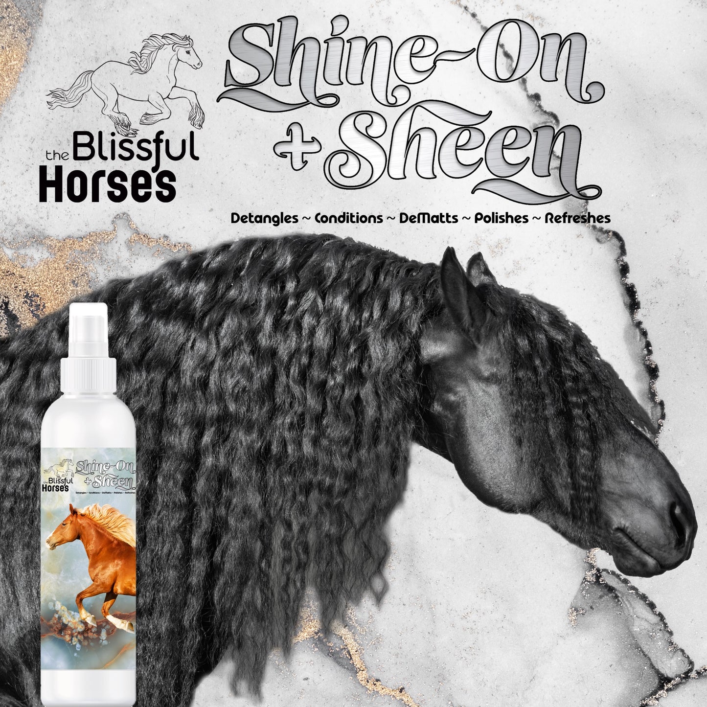 Shine-On+Sheen De-Tangler, Conditioner & Coat Polish