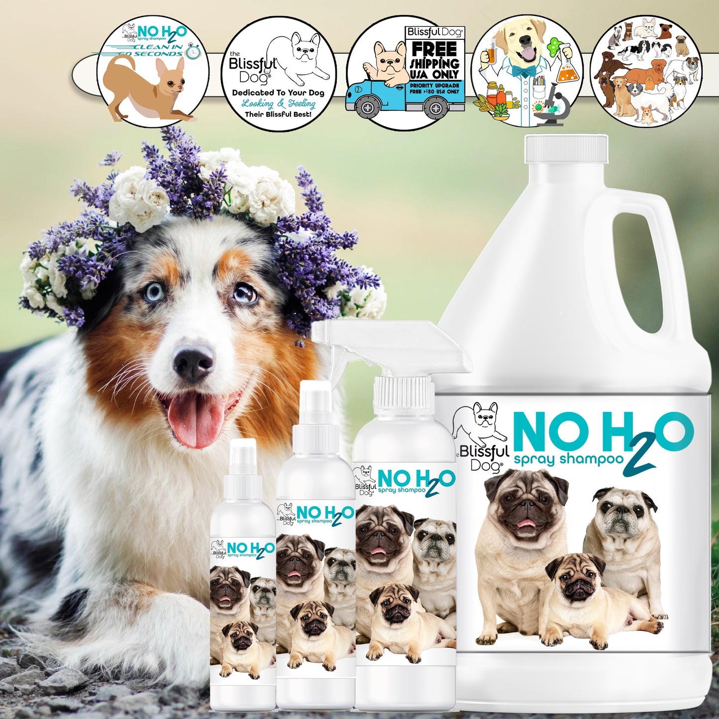 No H20 Spray Pet Shampoo