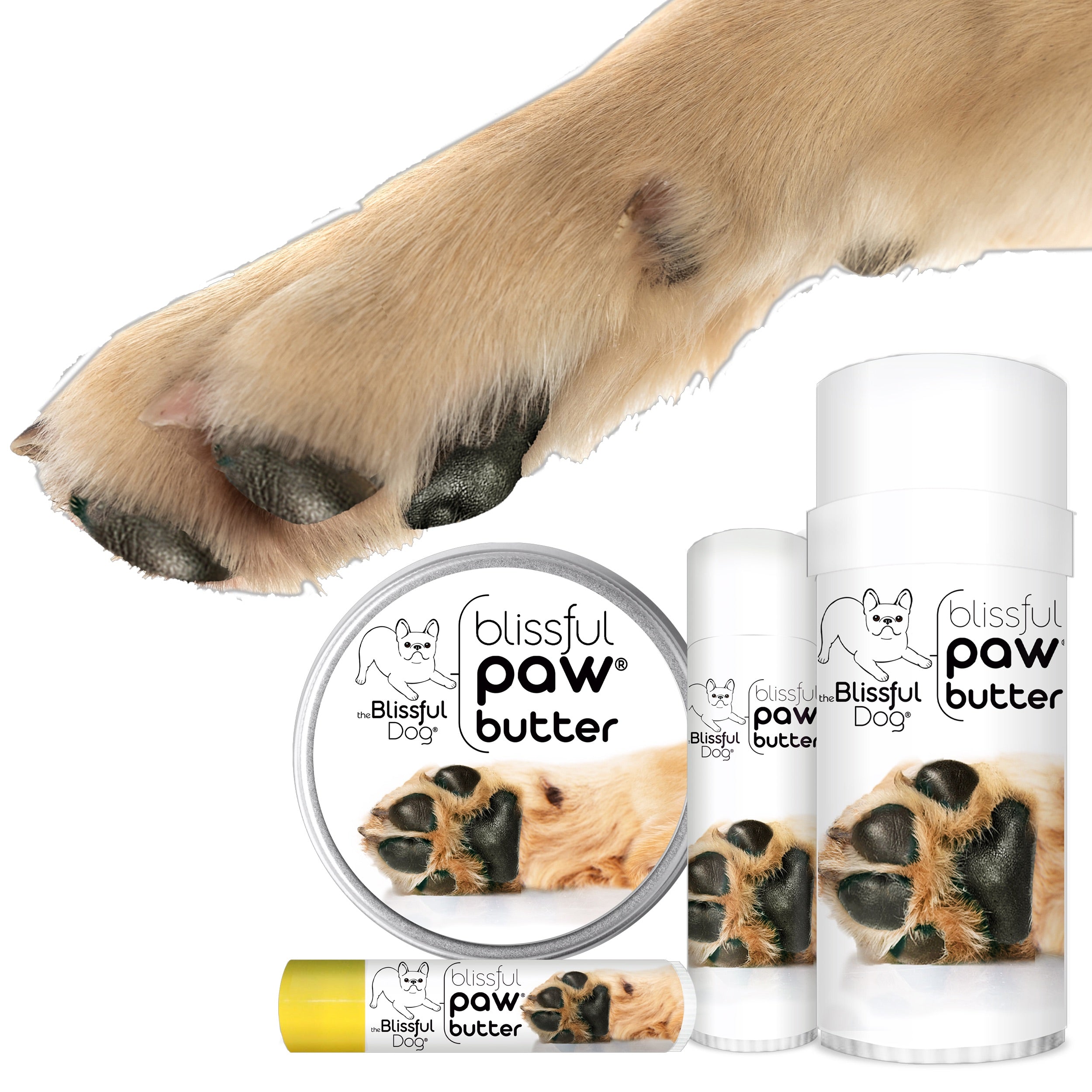 The Blissful Dog PAW BUTTER All Natural Good Stuff for Dry Paw Pads The Blissful Pets