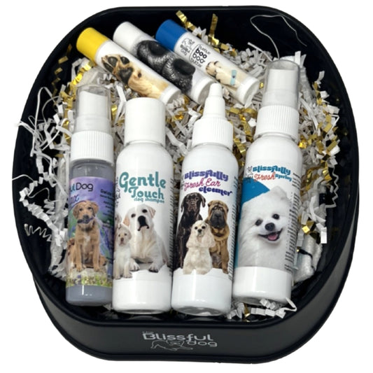 The Blissful Dog Care Kit Combo, Shampoo, Sprays and Butters